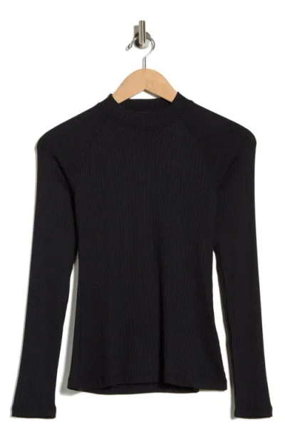 Beyond Yoga Contours Mock Neck Top In Blue