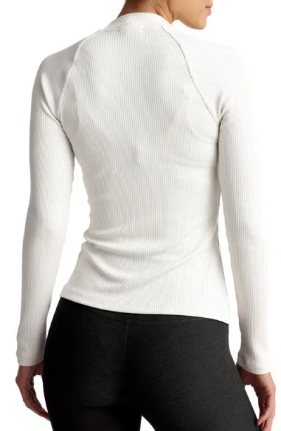 Beyond Yoga Contours Mock Neck Top In White