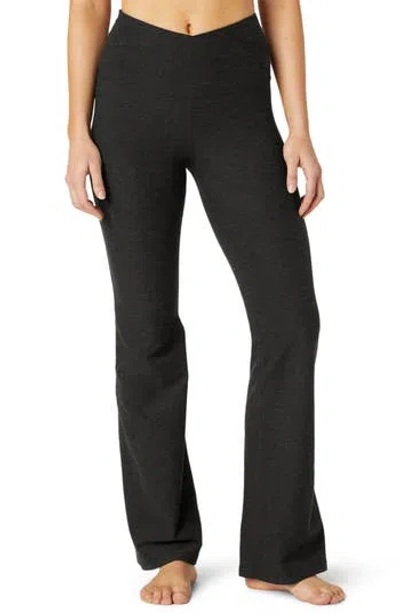 Beyond Yoga At Your Leisure Space Dye Bootcut Leggings In Black