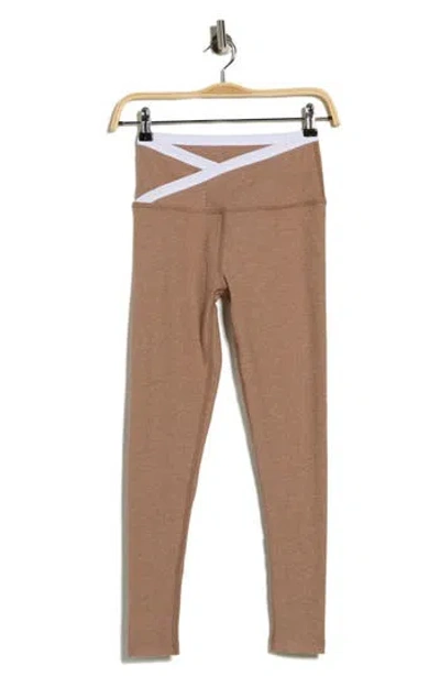 Beyond Yoga Spacedye Outlines High Waist Midi Leggings In Brown