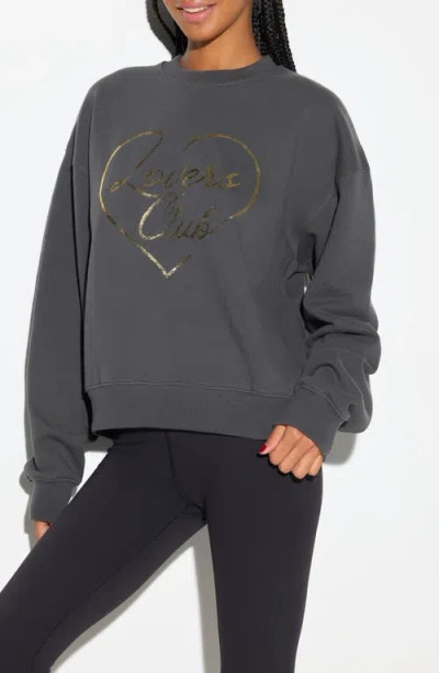 Spiritual Gangster Lovers La Brea Cotton Sweatshirt In Gray