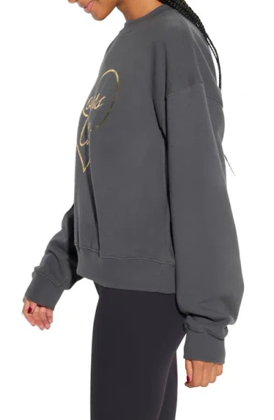 Spiritual Gangster Lovers La Brea Cotton Sweatshirt In Gray