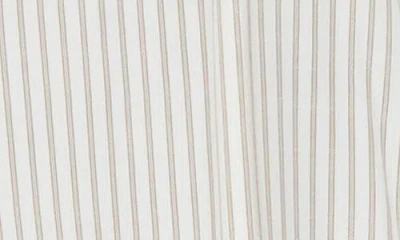 Max Studio Stripe Button-up Shirt In Gray