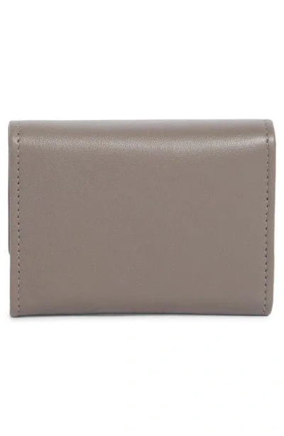 Longchamp Le Pliage Xtra Leather Flap Card Case In Gray