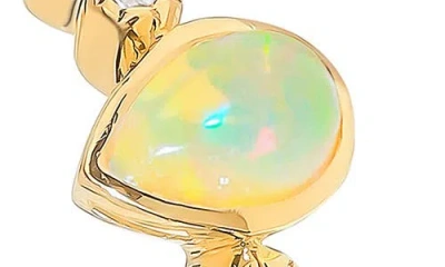 Ys Gems Pear Gemstone Ring In Gold