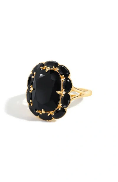 Ys Gems Onyx Ring In Black