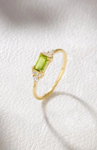 Ys Gems Baguette & Round Mix Gemstone Ring In Gold