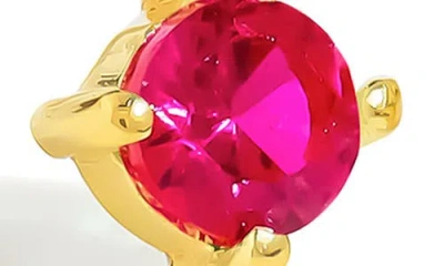 Ys Gems Emerald & White Topaz Double Drop Earrings In Gold