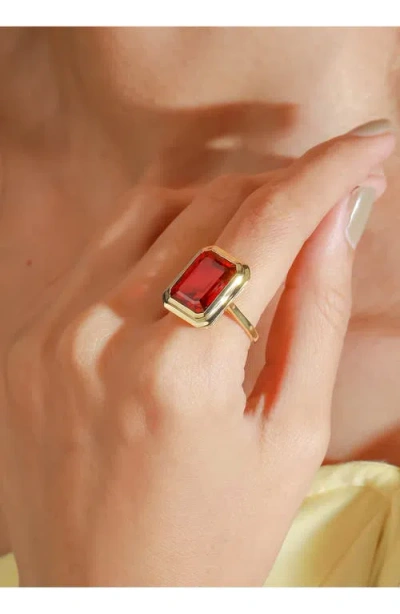 Ys Gems Lab Created Ruby Ring In Gold