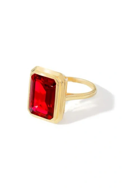 Ys Gems Lab Created Ruby Ring In Gold