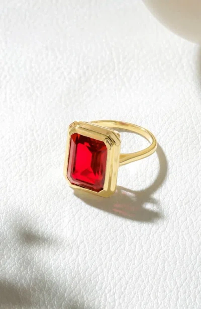 Ys Gems Lab Created Ruby Ring In Gold