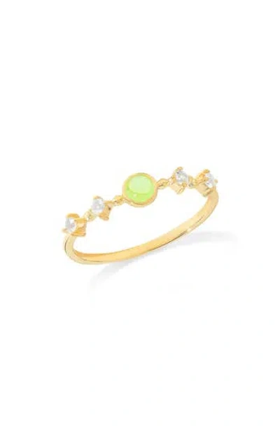 Ys Gems Round Mix Gemstone Ring In Gold