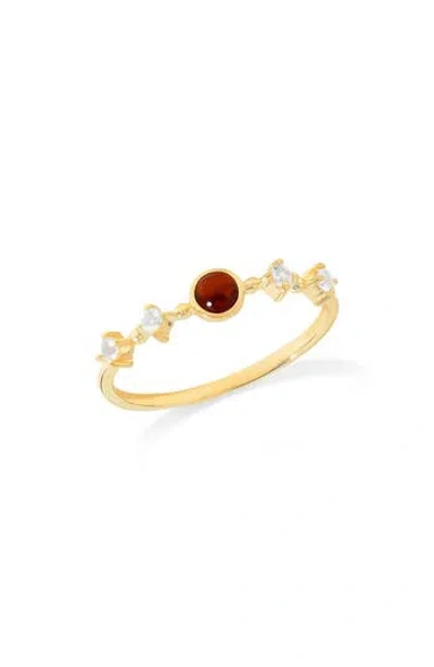 Ys Gems Round Mix Gemstone Ring In Gold