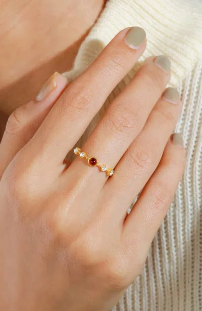 Ys Gems Round Mix Gemstone Ring In Gold