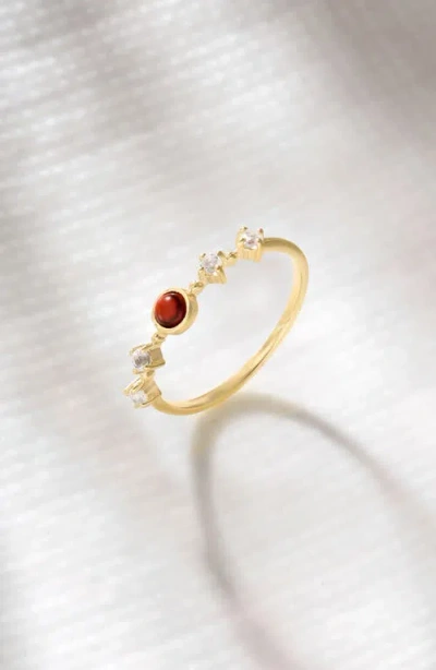 Ys Gems Round Mix Gemstone Ring In Gold