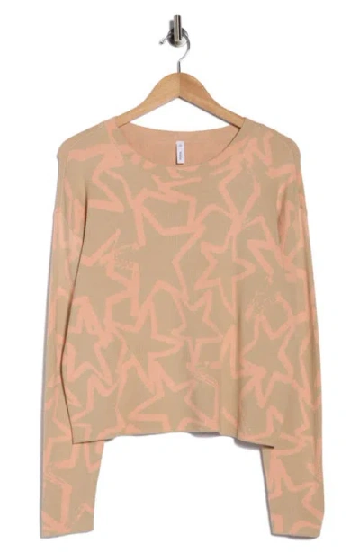 Wishlist Star Jacquard Sweater In Pink