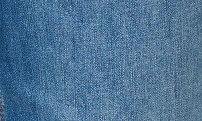 Nicole Miller High Waist Exposed Button Fly Flare Leg Jeans In Blue