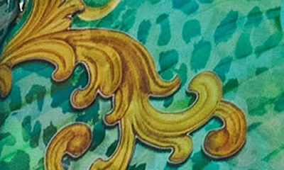 Ranee's Ranees Leopard Peacock Longline Duster In Brown