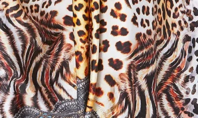 Ranee's Ranees Plunge Neck Halter Maxi Dress In Brown