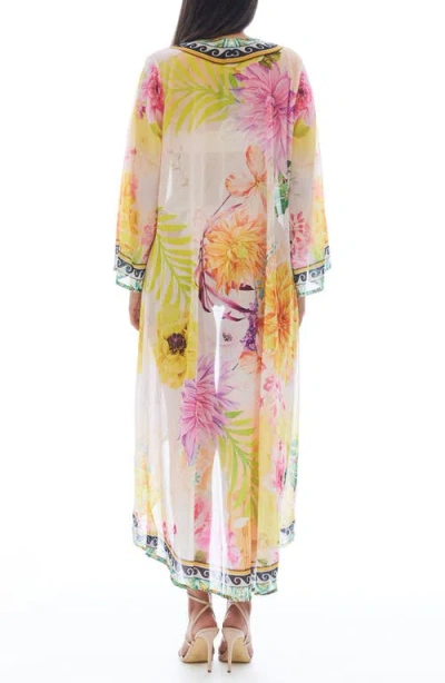 Ranee's Ranees Floral Longline Duster In Multi