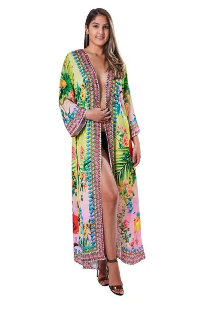 Ranee's Ranees Floral Longline Duster In Multi