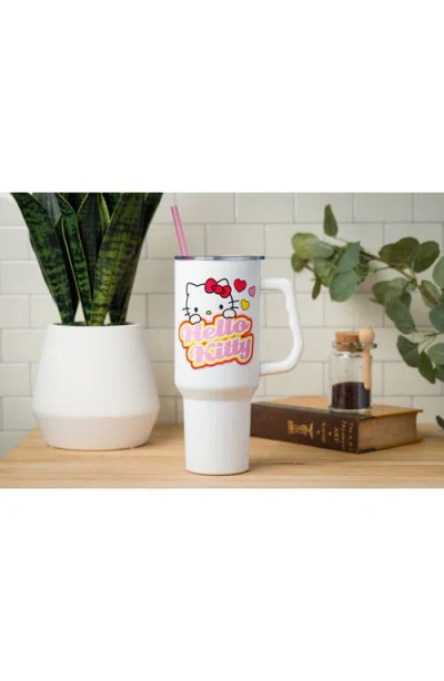Hello Kitty 40-ounce Straw Tumbler In White