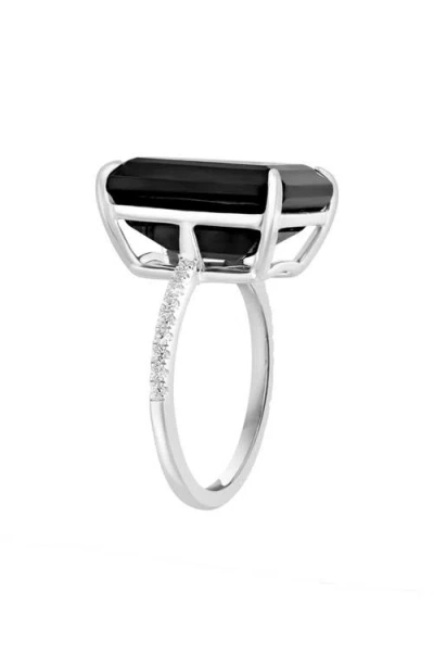 Effy Onyx Prong Set Ring In Silver