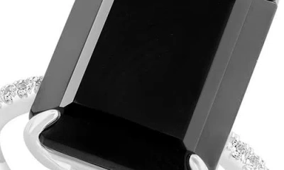 Effy Onyx Prong Set Ring In Silver