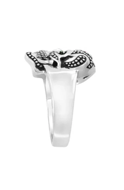 Effy Mixed Gemstone Skull Ring In White