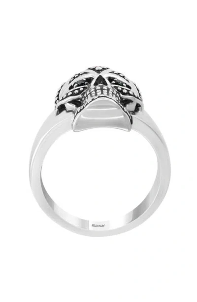 Effy Mixed Gemstone Skull Ring In White