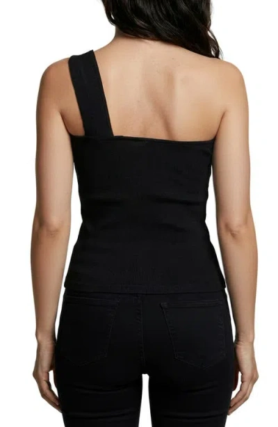 Bluegrey One-shoulder Knit Top In Black