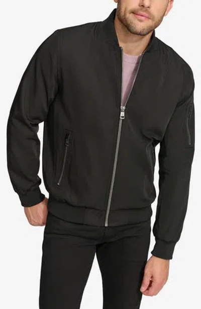 Calvin Klein Bomber Flight Jacket In Black