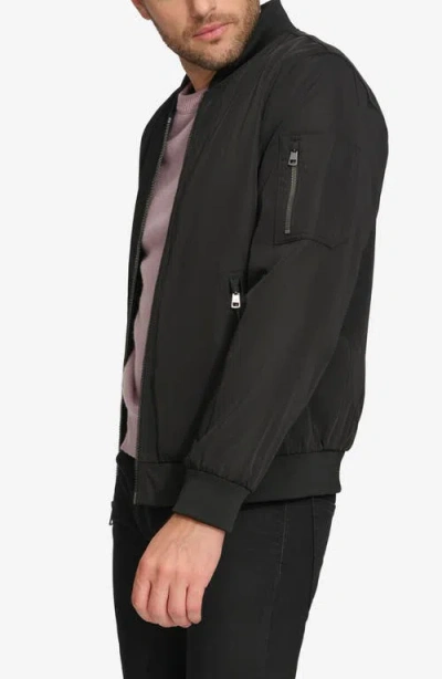 Calvin Klein Bomber Flight Jacket In Black