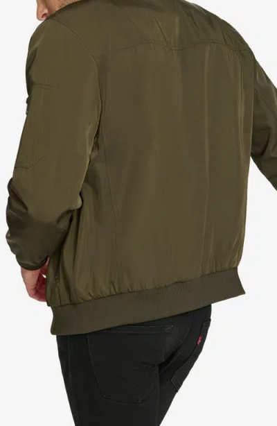 Calvin Klein Bomber Flight Jacket In Green