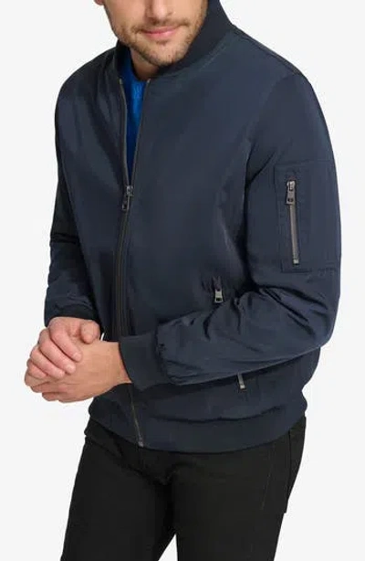 Calvin Klein Bomber Flight Jacket In Blue