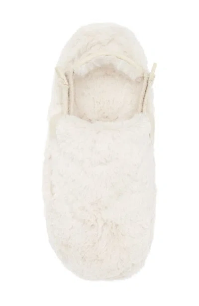 Nike Calm Faux Fur Mule In Neutral