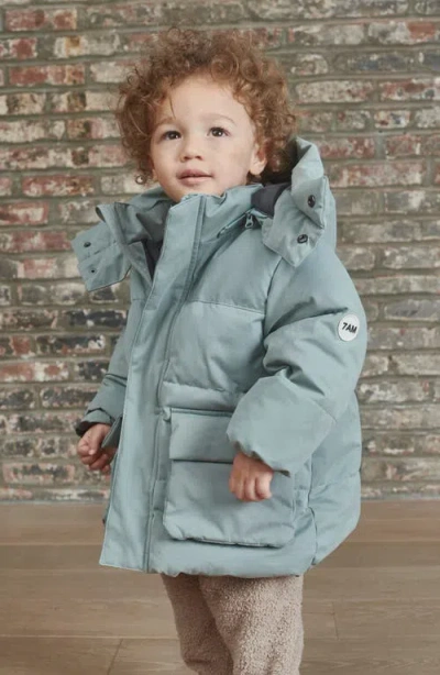 7 A.m. Enfant Kids' Benji Water Repellent Puffer Jacket In Blue