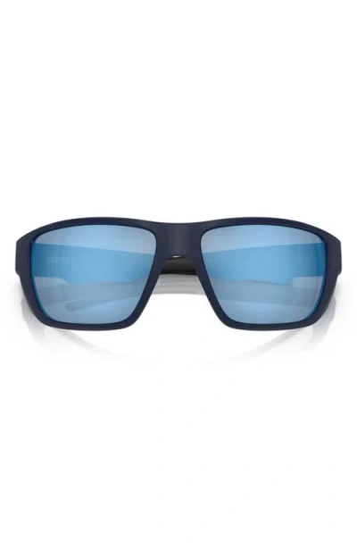 Scuderia Ferrari 61mm Rectangular Sunglasses In Blue