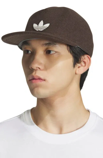 Adidas Originals Adidas Heritage Cotton Blend Baseball Cap In Brown