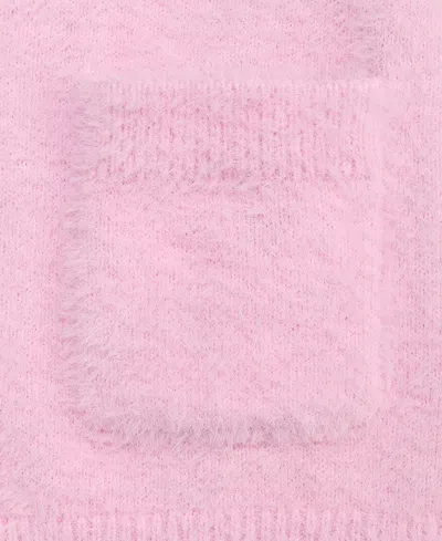 With Jules Big Girls Fuzzy Cardigan In Pink