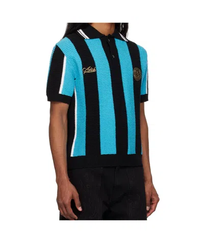 Andersson Bell Stripe Soccer Polo Shirt In Multi