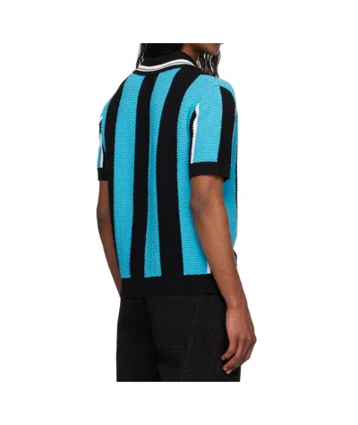 Andersson Bell Stripe Soccer Polo Shirt In Multi