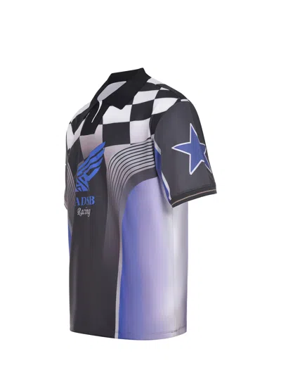 Andersson Bell Checkerboard Racing T-shirt In Black