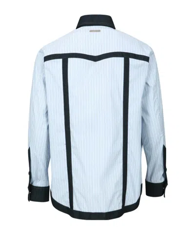 Andersson Bell Striped Long-sleeved Shirt In Blue