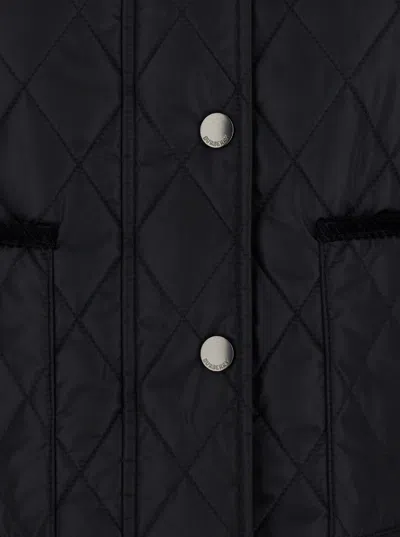 Burberry Women Nylon Jacket With Stitching In Black