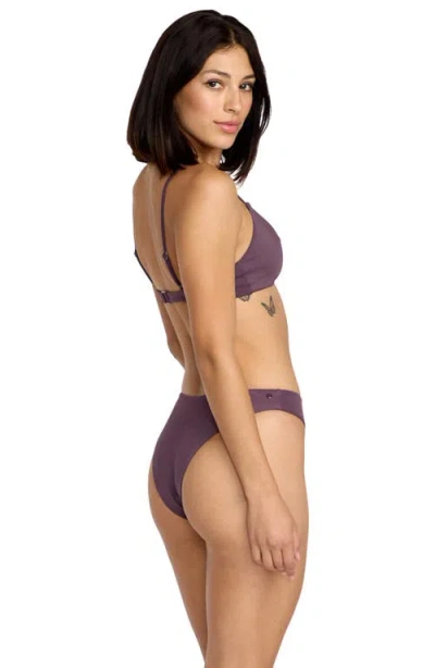 Volcom Simply Seamless Hipster Bikini Bottoms In Purple