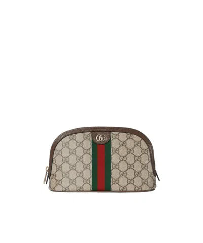 Gucci Ophidia Small Cosmetic Case In Brown