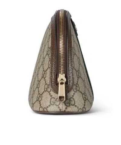 Gucci Ophidia Small Cosmetic Case In Brown
