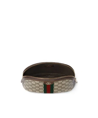 Gucci Ophidia Small Cosmetic Case In Brown