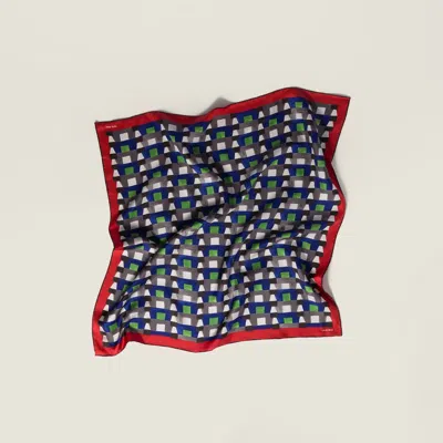 Miu Miu Geometric-printed Silk Scarf In Multi